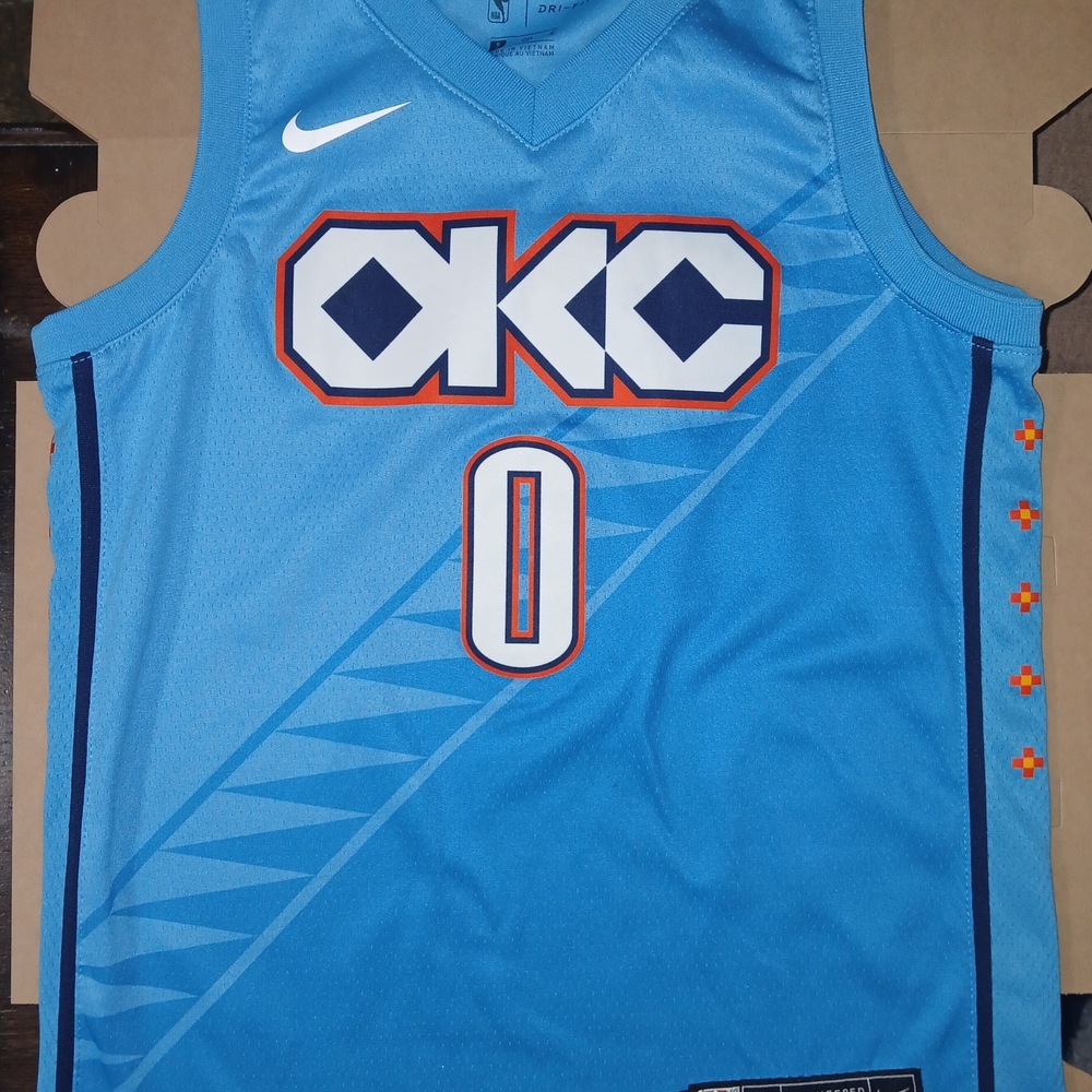 Nike OKC Light Blue Basketball Jersey